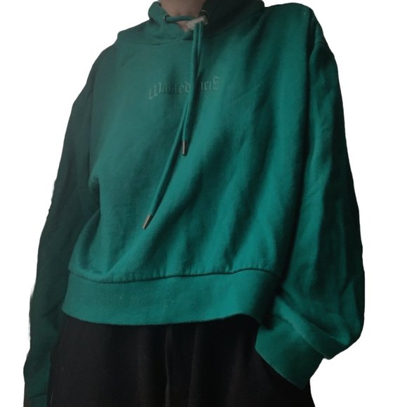 Wasted Paris Green Cropped Sweatshirt - Picture 2 of 6